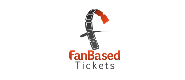 letter f logo design fan based tickets 