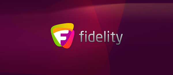 letter f logo design fidelity 