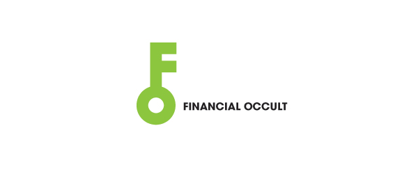 letter f logo design financial occult 