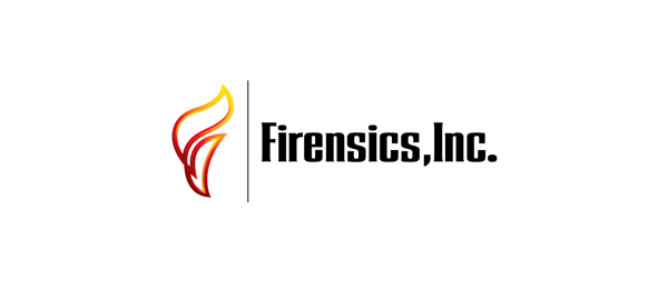 letter f logo design firensics 
