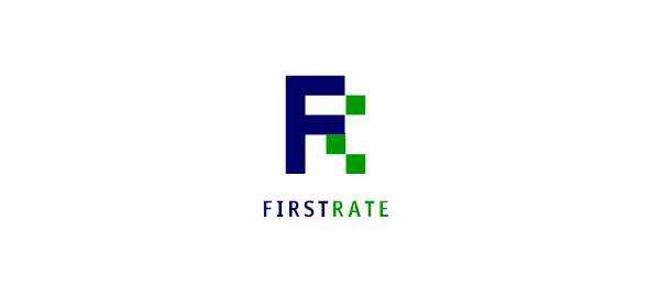 letter f logo design first rate 