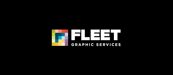 letter f logo design fleet graphics 