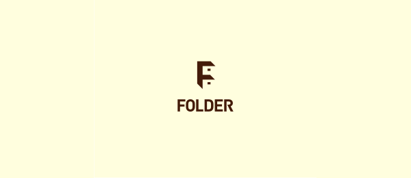 letter f logo design folder 
