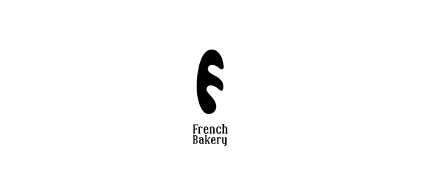 letter f logo design french bakery 