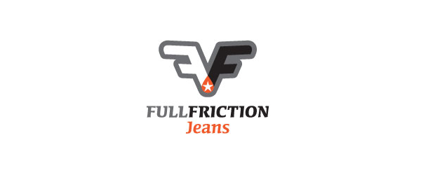 letter f logo design full friction 