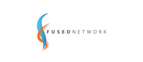 letter f logo design fused network 