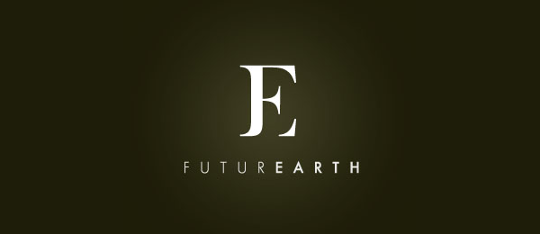 letter f logo design futurearth 