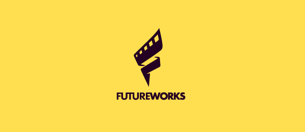 letter f logo design futureworks 