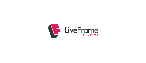 letter f logo design liveframe studios 