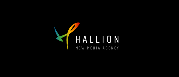 letter h logo design hallion 
