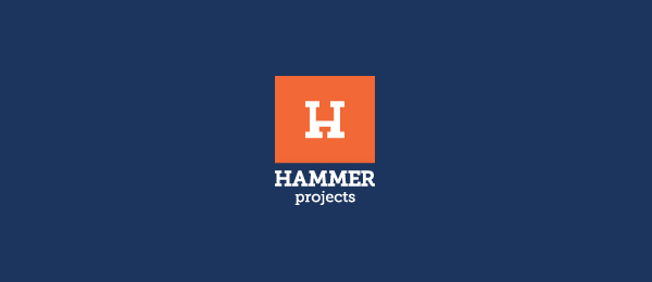 letter h logo design hammer projects 