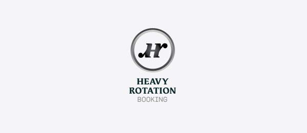 letter h logo design heavy rotation 