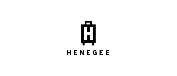 letter h logo design henegee 