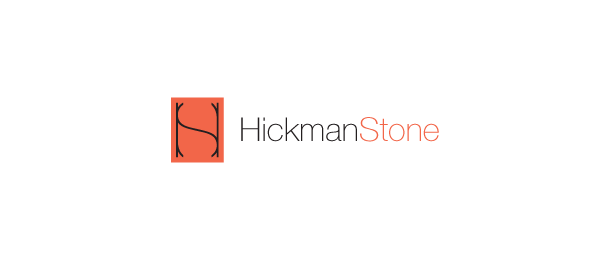letter h logo design hickman stone 