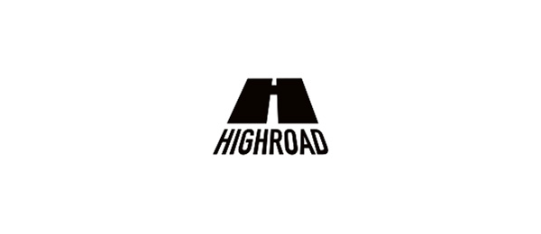 letter h logo design highroad 
