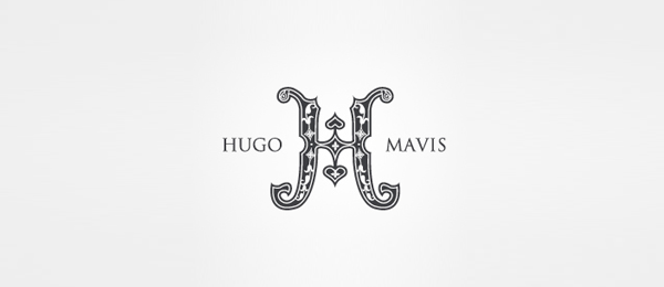 letter h logo design hugo and mavis 