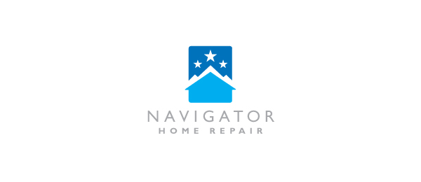 letter h logo design navigator home repair 