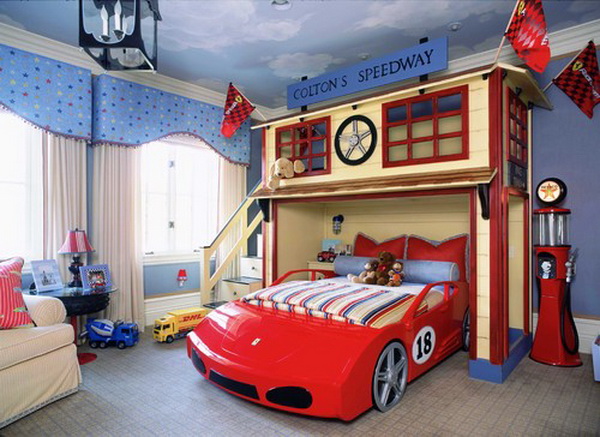 traditional boys bedroom with car bed by wendi young design 