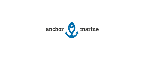 fish logo anchor marine 36 