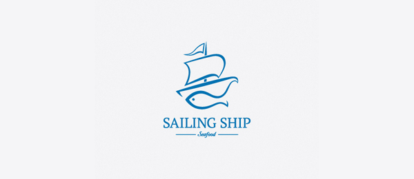 sailing ship fish logo 29 