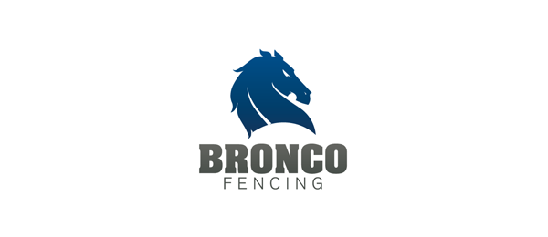 blue horse logo bronco fencing 29 