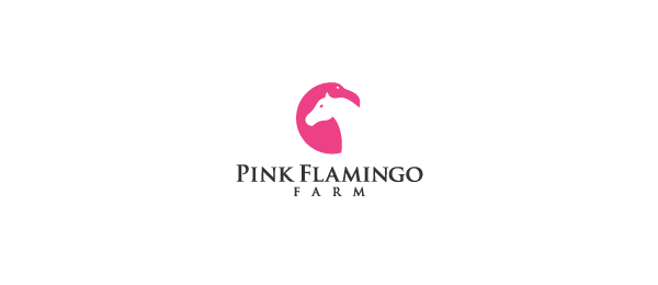 horse logo pink flamingo farms 45 