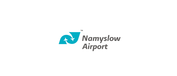negative space logo airport 38 
