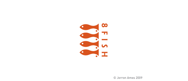 negative space logo fish 26 