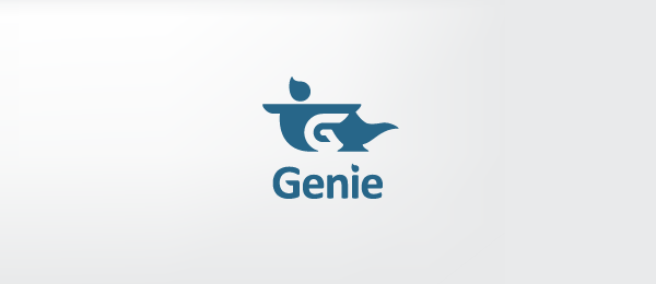 negative space logo genie 54 
