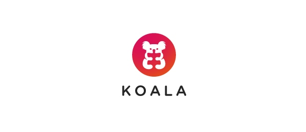 negative space logo koala 37 