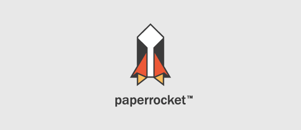 paper rocket logo design 42 