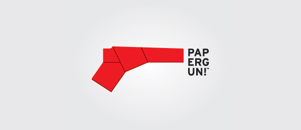 red paper gun logo design 47 