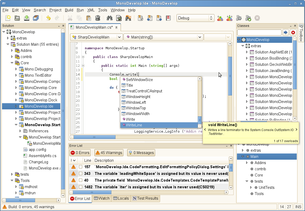 MonoDevelop (Windows, Mac, Linux). python ide monodevelop 5