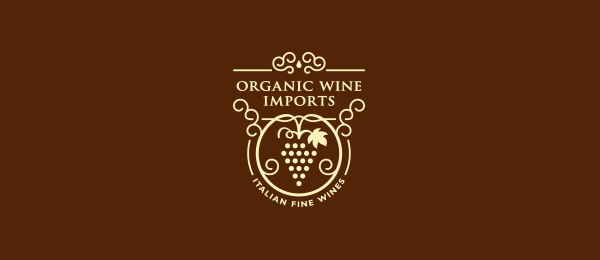 organic wine logo grape 19 