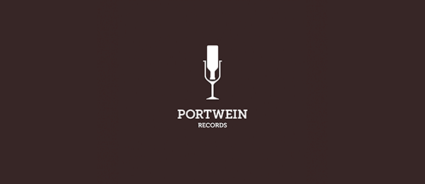 wine logo portwein records 32 