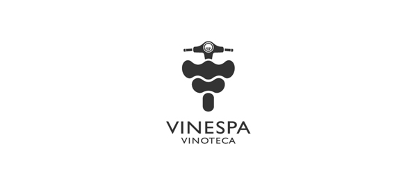 wine logo vespa scooter 3 