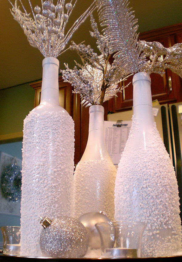 bottle centerpieces wine winter centerpiece bottles decorations decoration hative vase