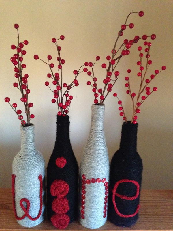 wine bottle crafts diy projects letters homemade bottles handmade decor creative pursue highly hative pink upcycling source pretty