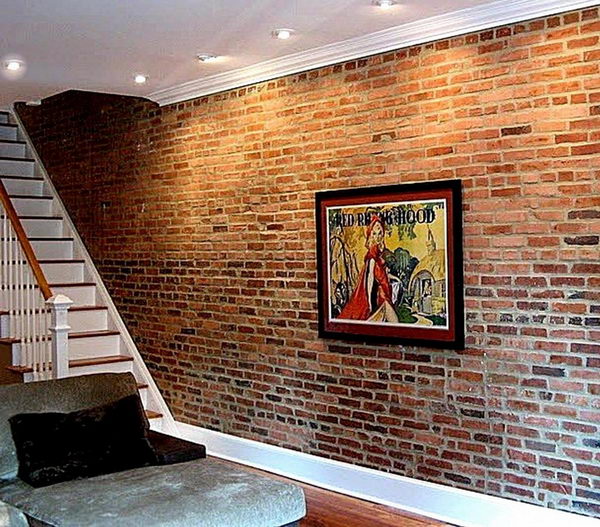 basement brick walls concrete cool loft faux covered treatment chic could them leave poured hative clever originally instead
