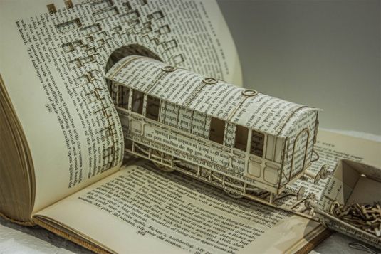 20+ Clever and Cool Old Book Art Examples - Hative