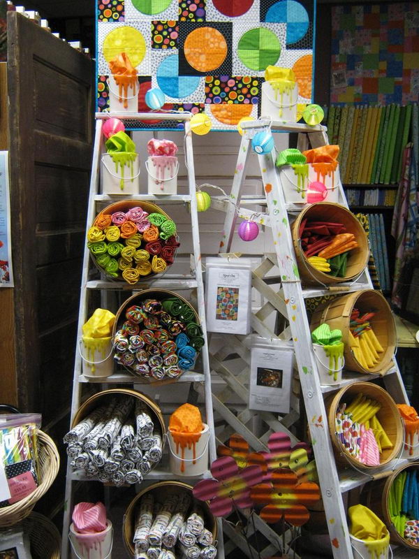  ladders for arts and crafts show display, or retail store fixture