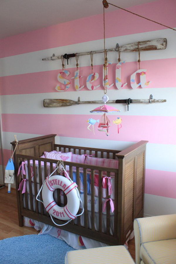nursery nautical girl baby room decor themed theme cute girls sea little beautiful themes bedroom decorating boat rooms but boy