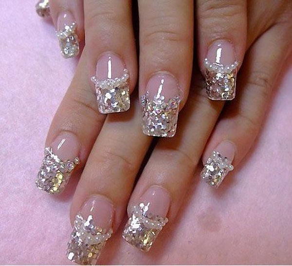Diamonds Nail Design, 3D nail art is a technique for decorating nails ...