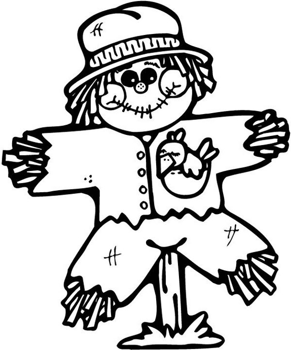scarecrow coloring halloween printable fall scarecrows fun preschool cute clipart worksheets happy cliparts sheets easy printables thanksgiving simple activities theme