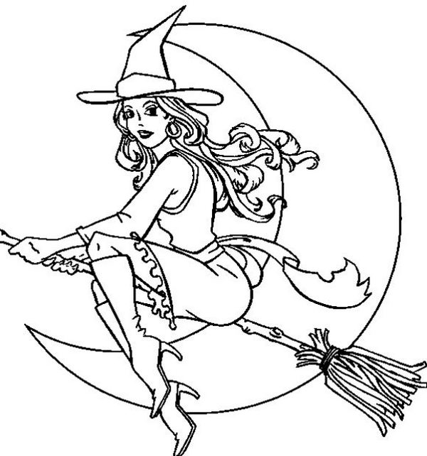 halloween cat girl coloring pages - photo #27
