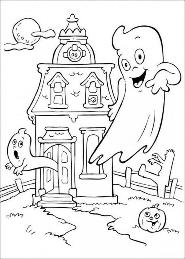 coloring halloween fun ghost hative haunted source season