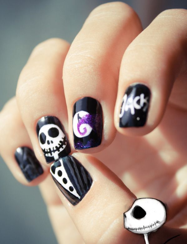 30 Cool Halloween Nail Art Ideas - Hative