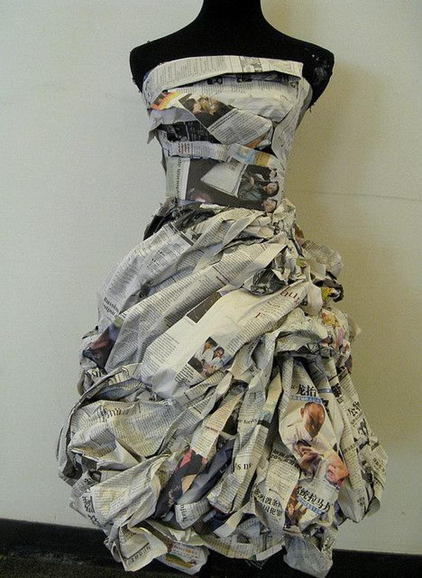 20 Creative Newspaper Craft Fashion Ideas - Hative