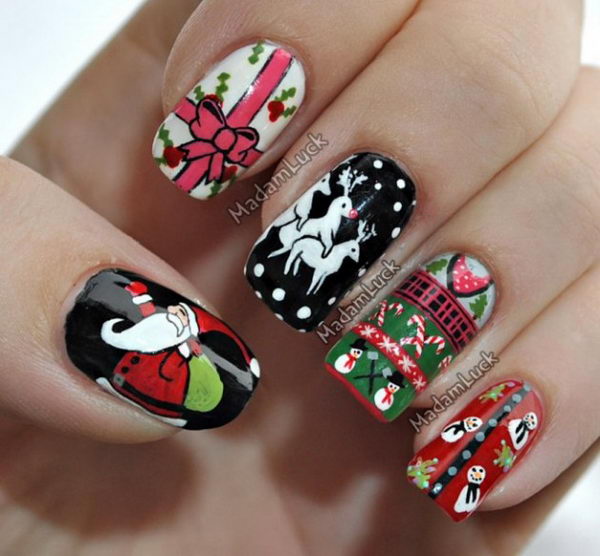 25 Cool Christmas Nail Designs - Hative