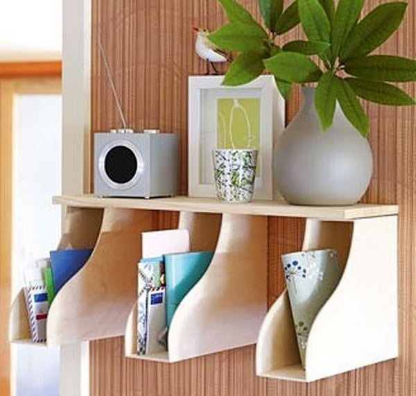 Creative Organization Idea. Creatively organized home office boosts your mood and make you more productive. 
